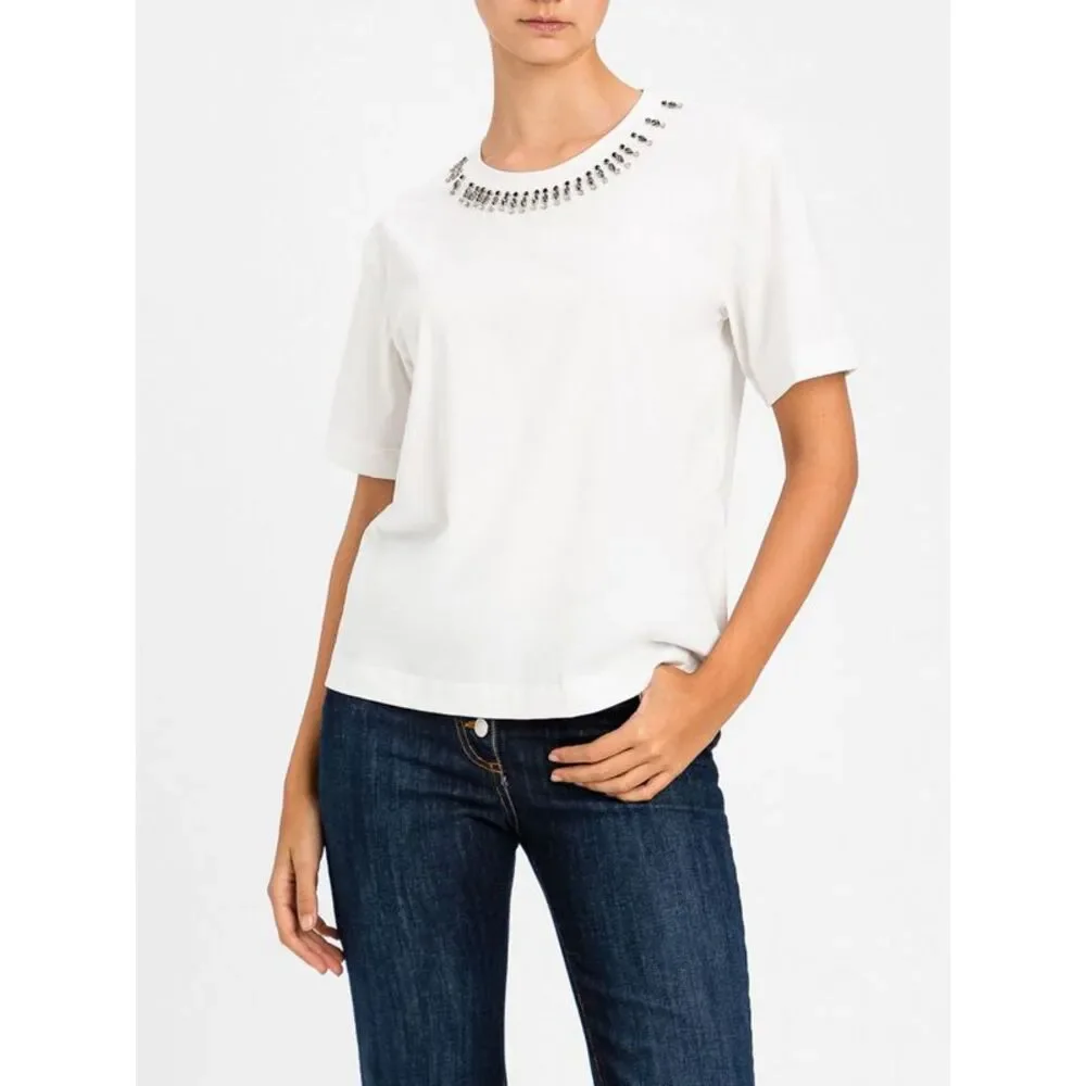Actitude Twinset Women Actitude Twinset Crystal-Embellished Cotton T-Shirt